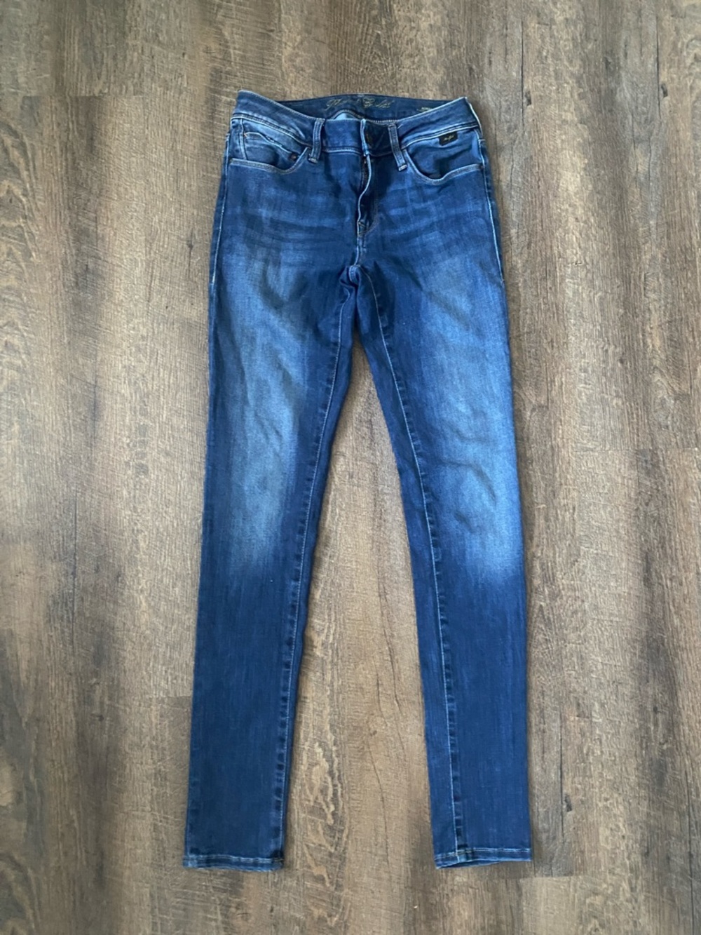 7 For All Mankind Navy Skinny Stretch Jeans